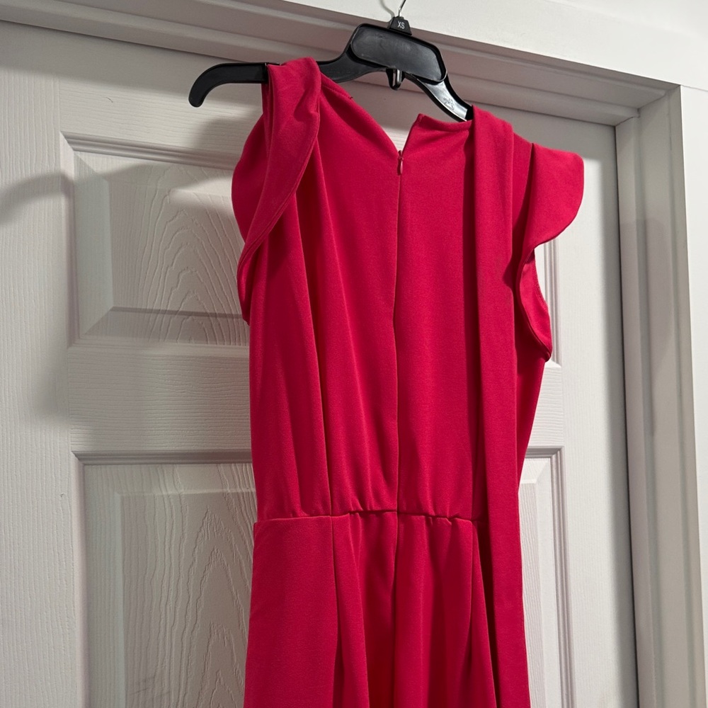Chic Fuchsia Ruffle Jumpsuit - Picture 2 of 2